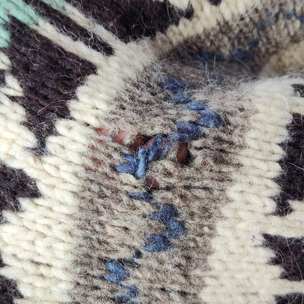 Retro Handmade Rag Wool Sweater Large - Picture 4 of 6
